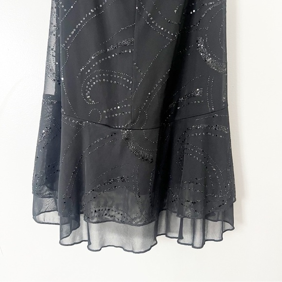 Vintage Y2K Taboo Dark Fairy Babydoll Dress Sparkly Whimsigoth Small Prom Black - Picture 8 of 16